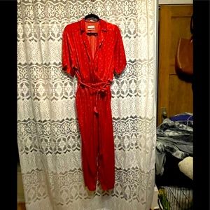 Romantic red jumpsuit